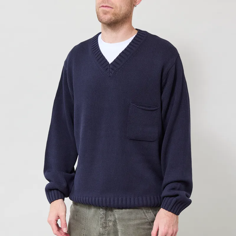Dubbleware Beacon Pullover Knit Navy-1