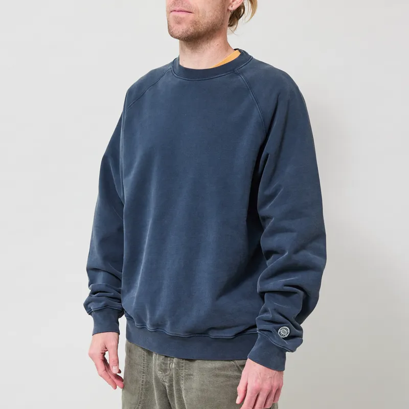 Dubbleware Vintage Dye Sweatshirt Washed Navy-1