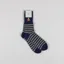 Folk Stripe Socks Navy Sage Stripe
