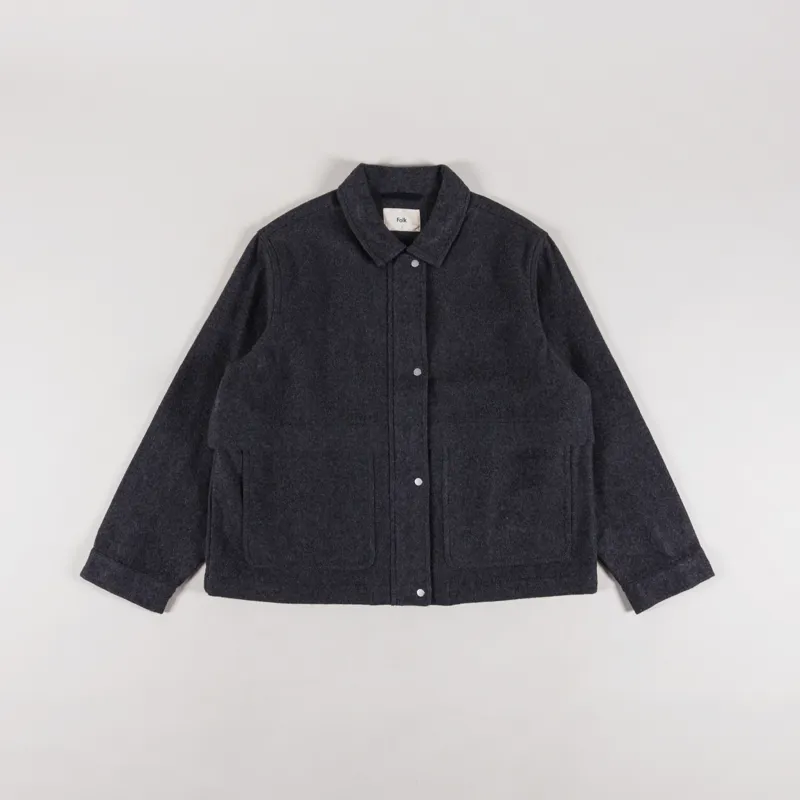 Folk Womens Blouson Mid Grey Wool-4