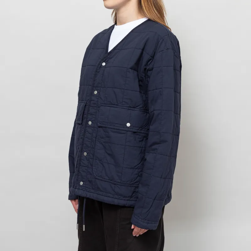 Folk Womens Quilted Boxy Jacket Soft Navy-2