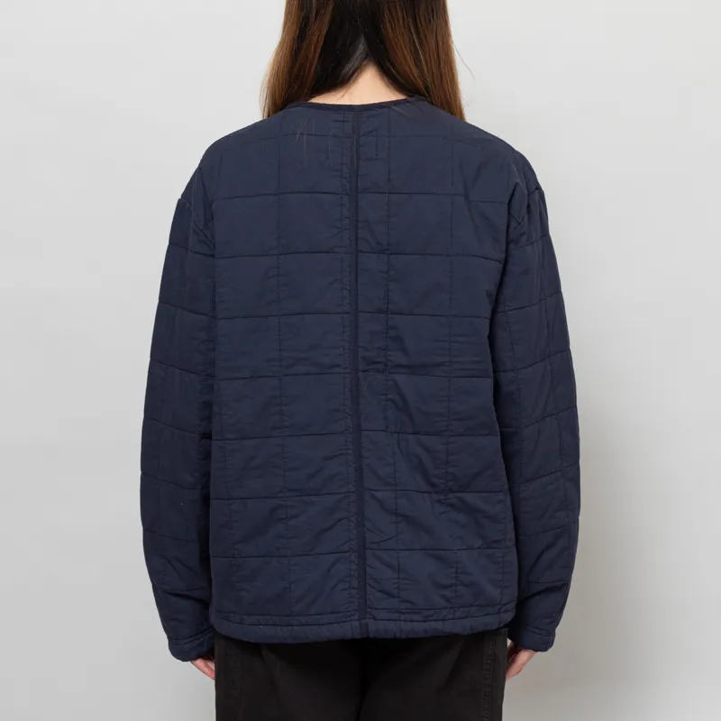 Folk Womens Quilted Boxy Jacket Soft Navy-3