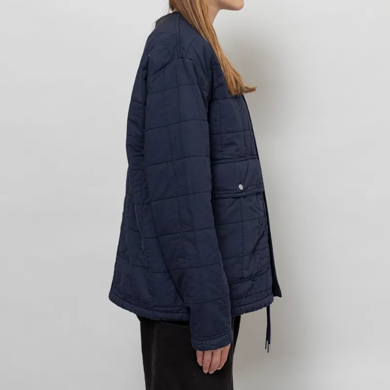 Folk Womens Quilted Boxy Jacket Soft Navy-4