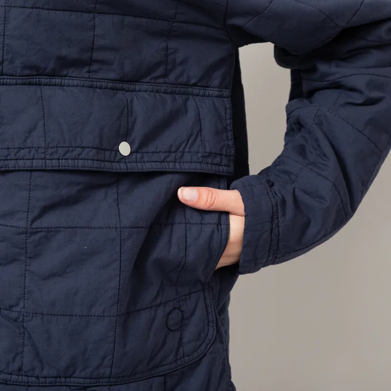 Folk Womens Quilted Boxy Jacket Soft Navy-10