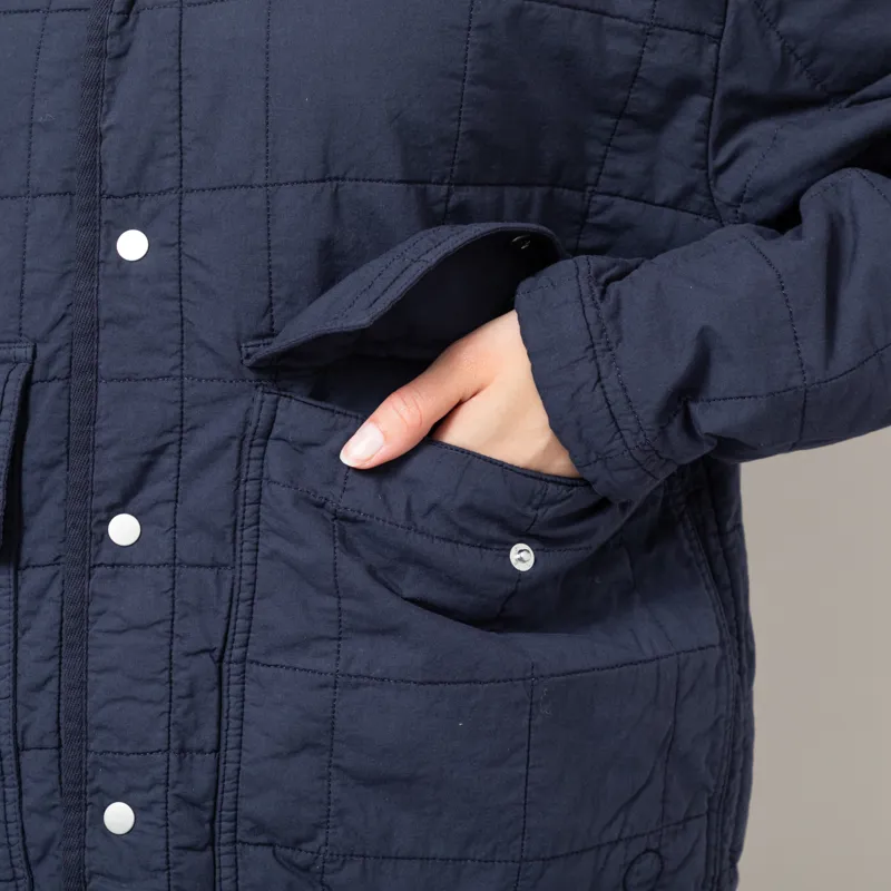 Folk Womens Quilted Boxy Jacket Soft Navy-8