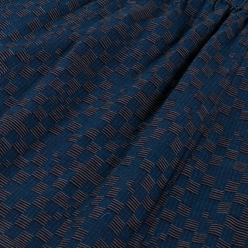 Folk Womens Full Seam Skirt Indigo Broken Checkerboard-9