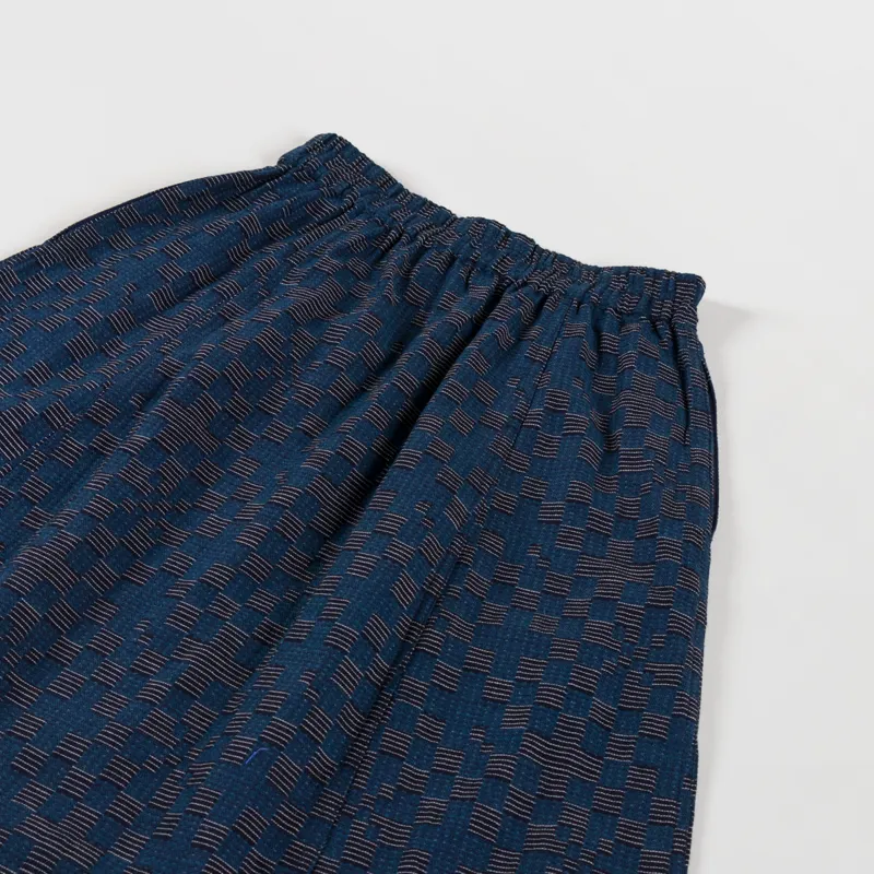 Folk Womens Full Seam Skirt Indigo Broken Checkerboard-7