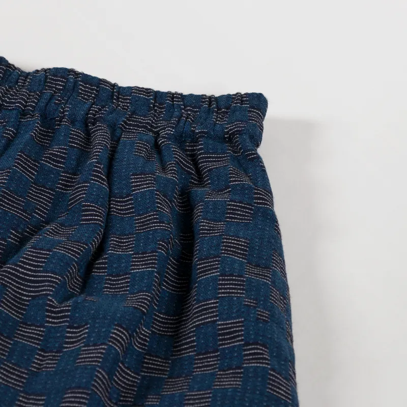 Folk Womens Full Seam Skirt Indigo Broken Checkerboard-8