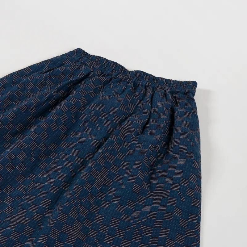 Folk Womens Full Seam Skirt Indigo Broken Checkerboard-6