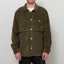 Folk Patch Overshirt Olive Chunky Cord