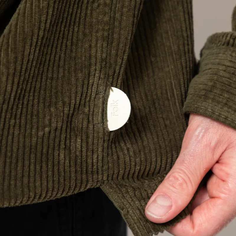 Folk Patch Overshirt Olive Chunky Cord-9