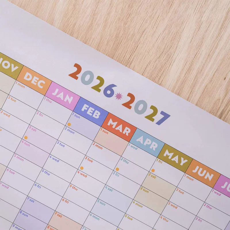 Good Tuesday 2026-2027 A1 Portrait Academic Year Wall Planner-2