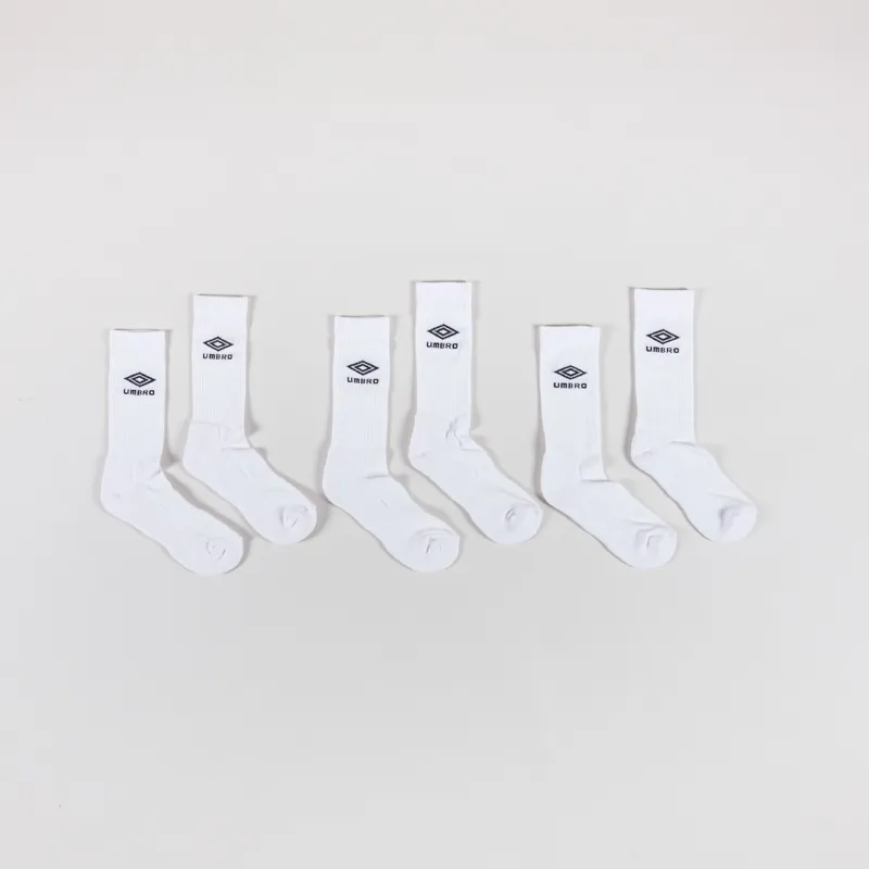 Umbro Cushioned Crew Sports Socks White