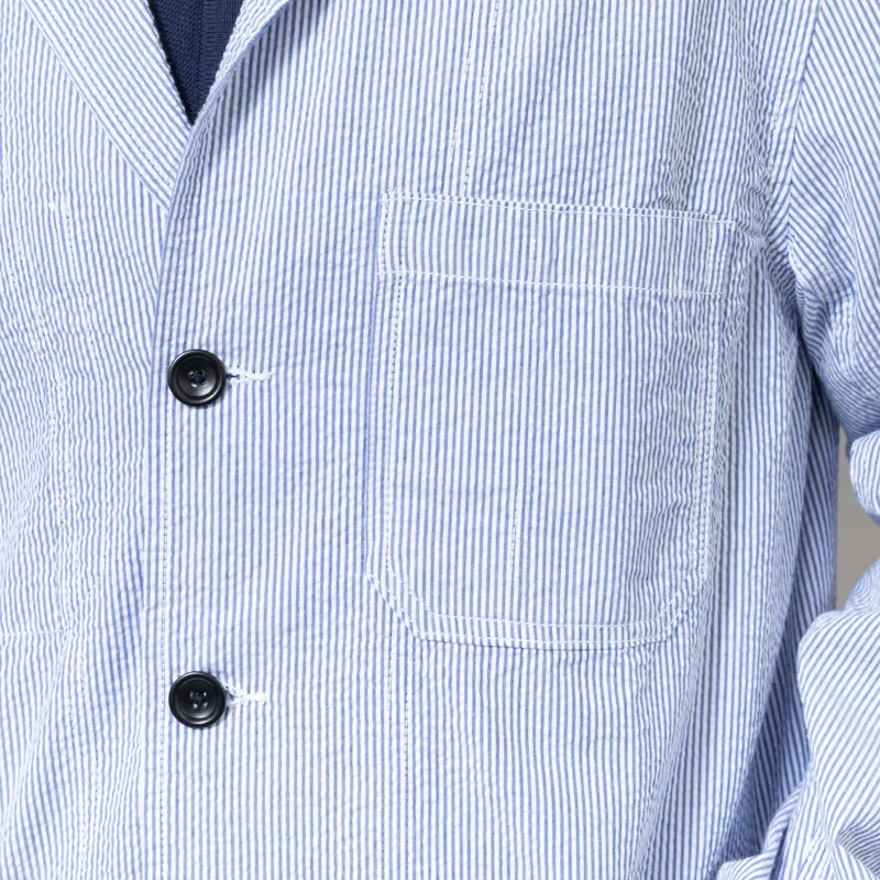 Service Works Seersucker Server Suit Jacket Navy Stripe-6