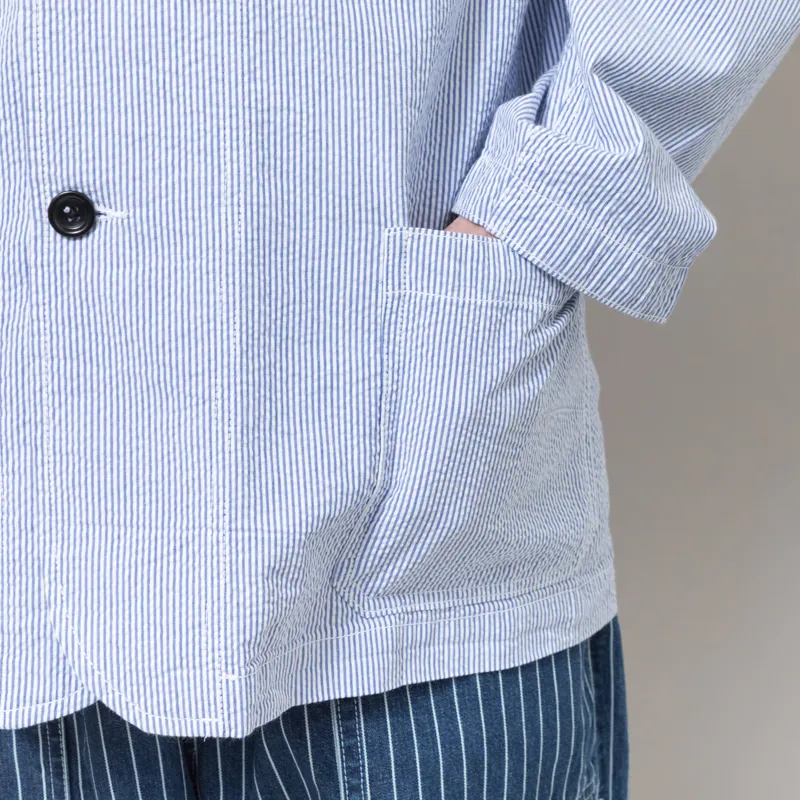 Service Works Seersucker Server Suit Jacket Navy Stripe-8