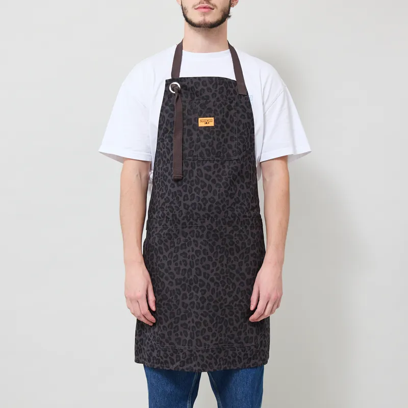 Service Works Patterned Apron Black Leopard