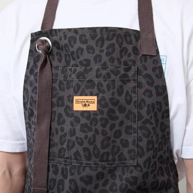Service Works Patterned Apron Black Leopard-5