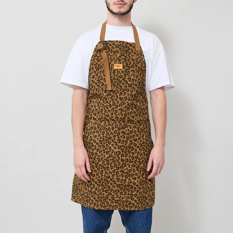 Service Works Patterned Apron Brown Leopard