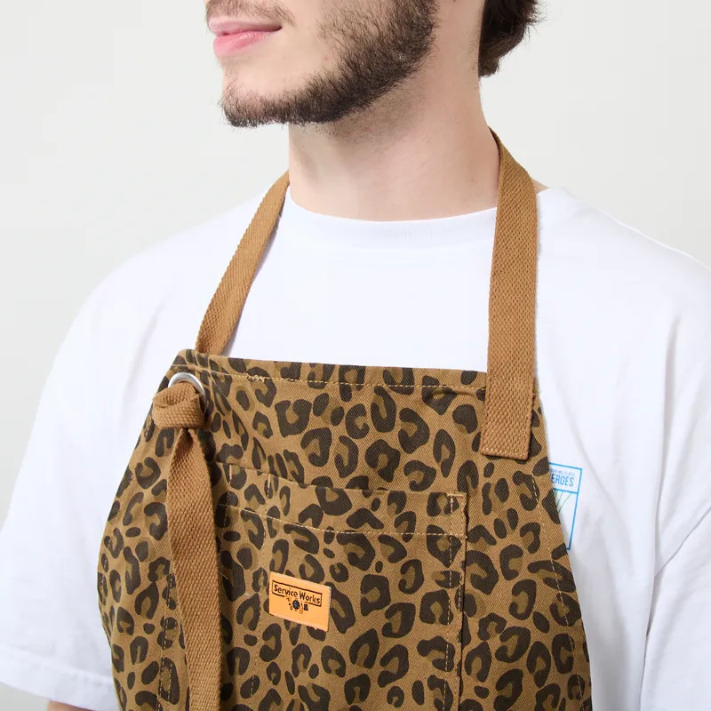 Service Works Patterned Apron Brown Leopard-3