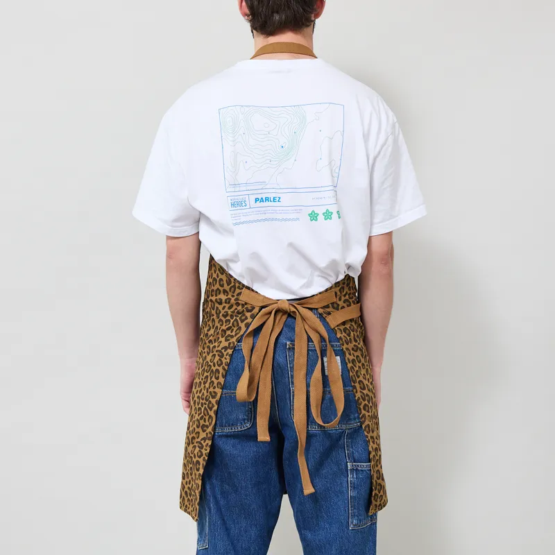 Service Works Patterned Apron Brown Leopard-2