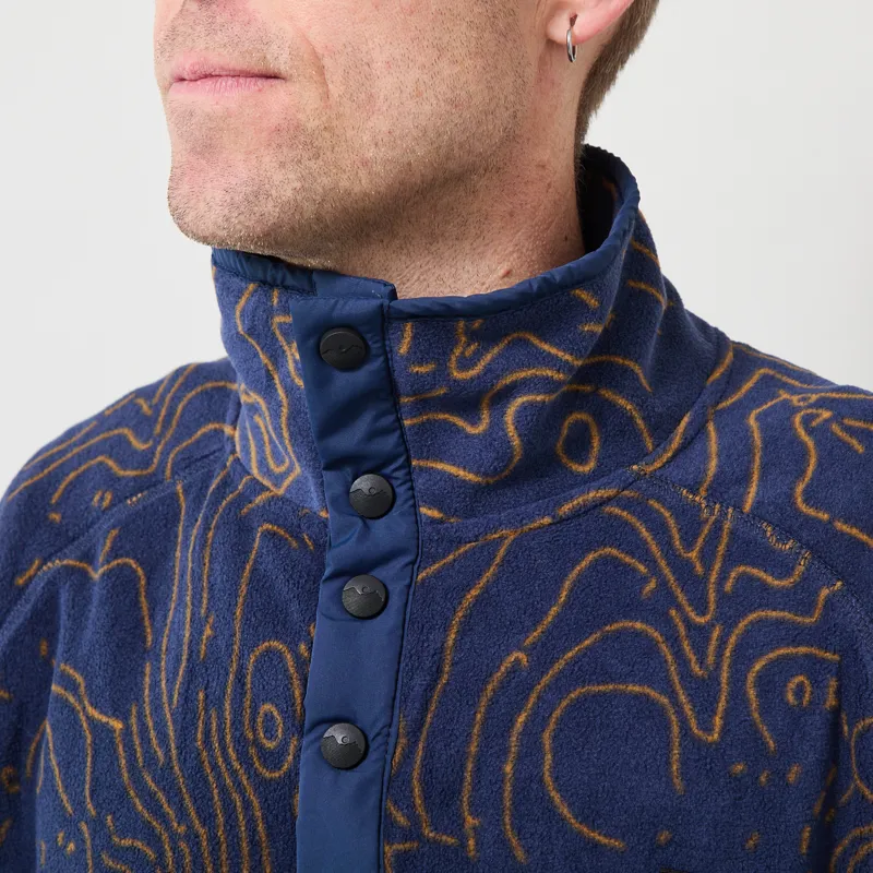 Kavu Teannaway Fleece Blue Water Topo-3