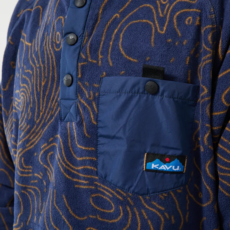 Kavu Teannaway Fleece Blue Water Topo-5