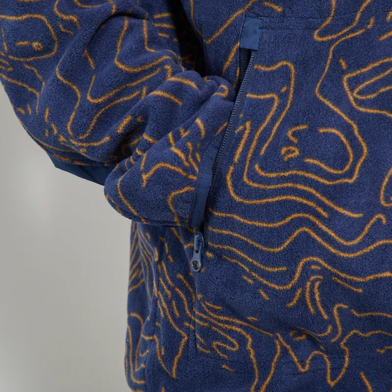 Kavu Teannaway Fleece Blue Water Topo-8