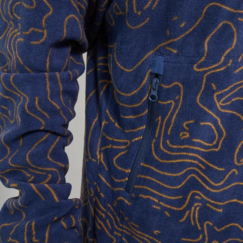 Kavu Teannaway Fleece Blue Water Topo-9