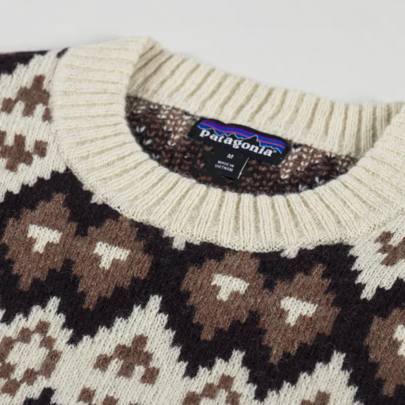 Patagonia Recycled Wool Blend Sweater Morning Flight Dark Natural-1