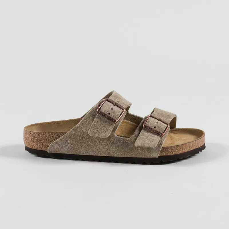 Birkenstock Arizona Suede Leather Regular Fit Sandals Taupe-2