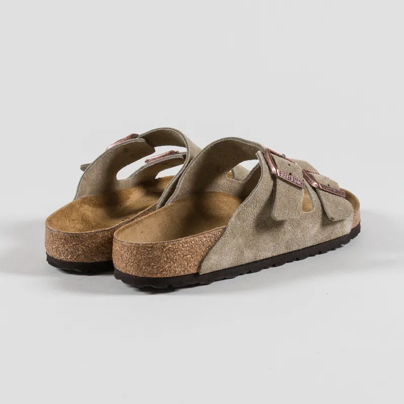 Birkenstock Arizona Suede Leather Regular Fit Sandals Taupe-1