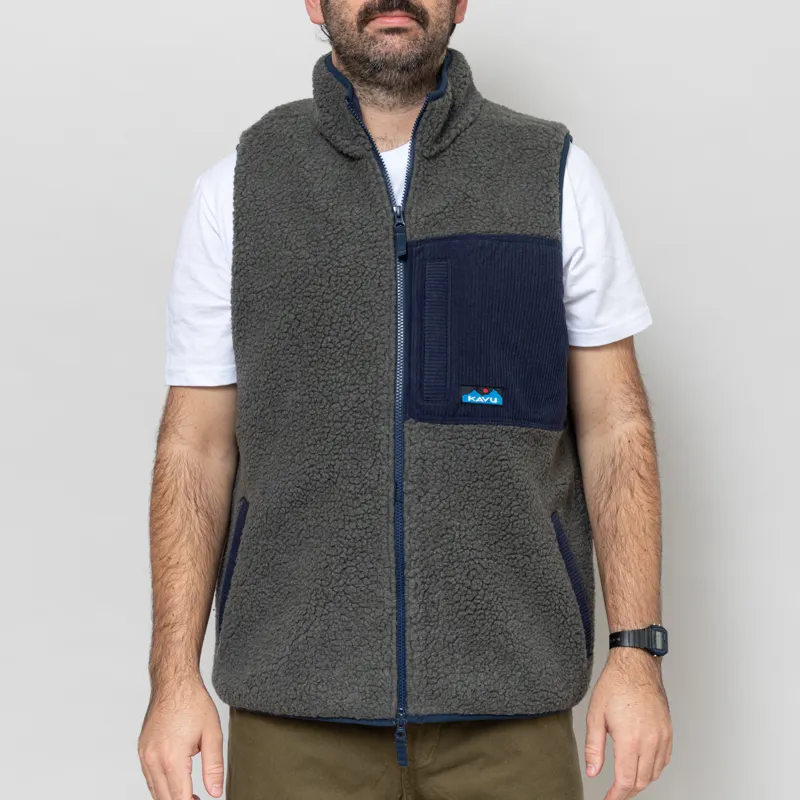 Kavu Cooper Fleece Vest Ocean Storm