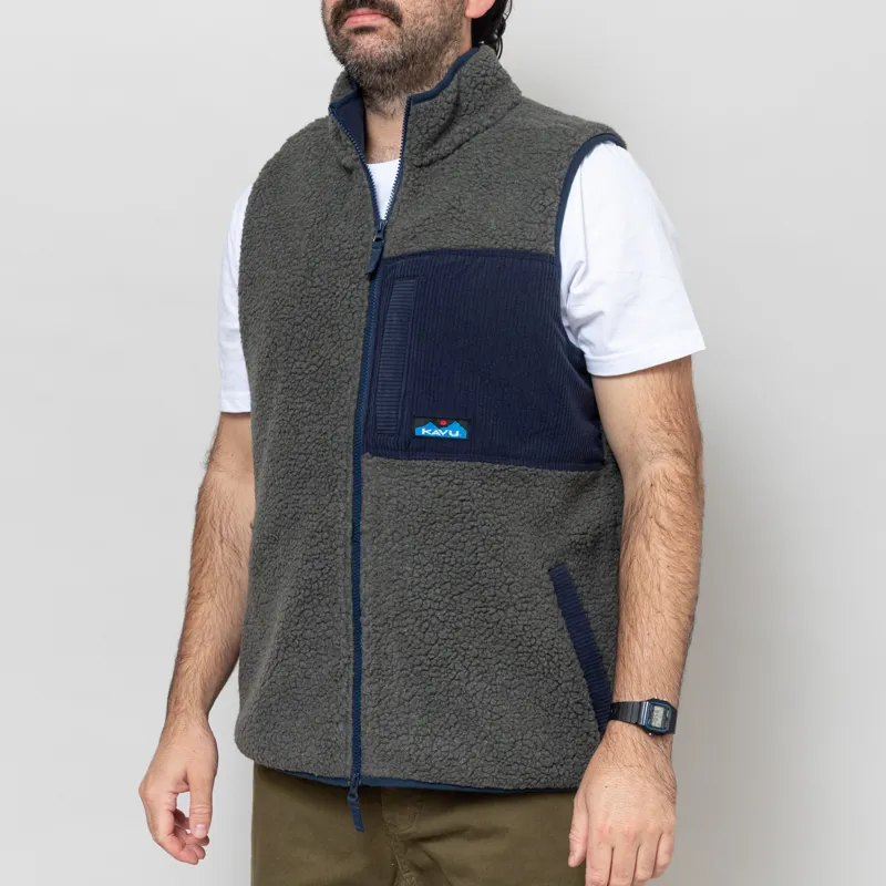 Kavu Cooper Fleece Vest Ocean Storm-2