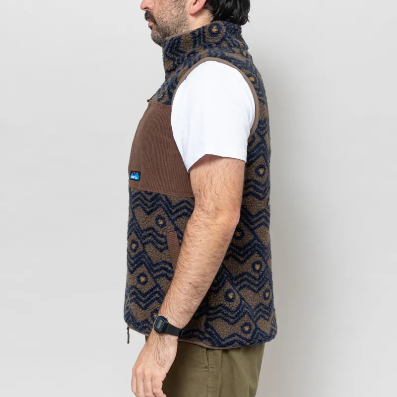 Kavu Cooper Fleece Vest Walnut Mountain-3
