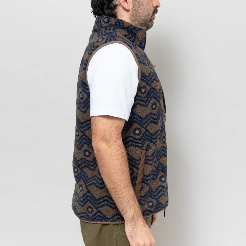 Kavu Cooper Fleece Vest Walnut Mountain-5
