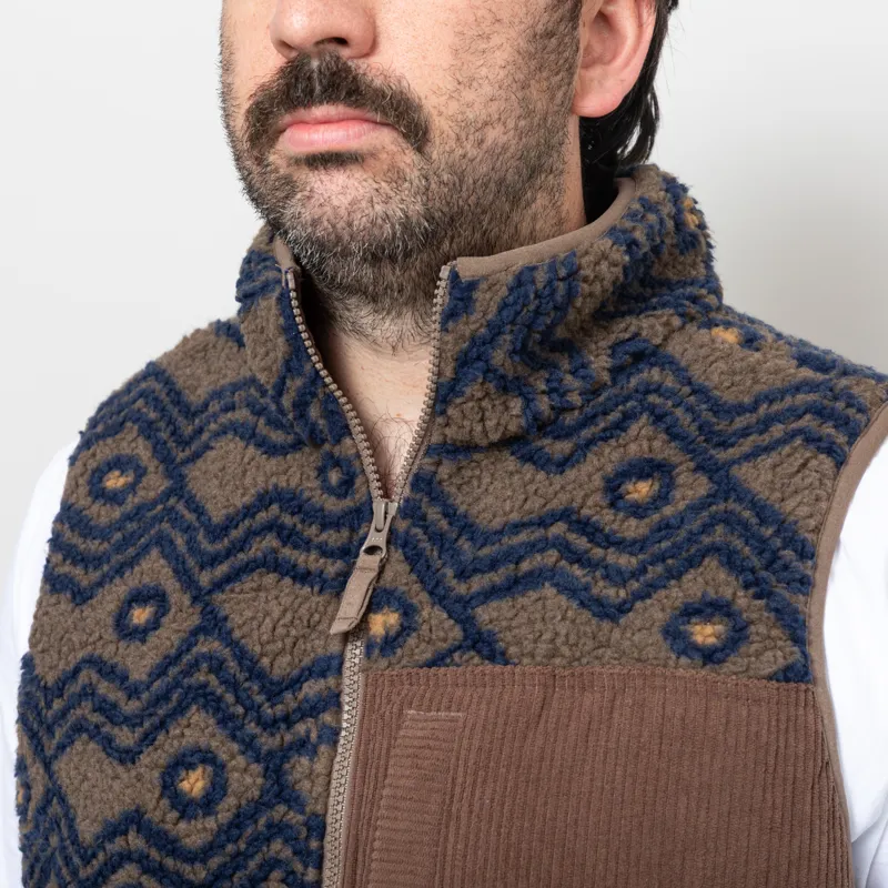 Kavu Cooper Fleece Vest Walnut Mountain-6