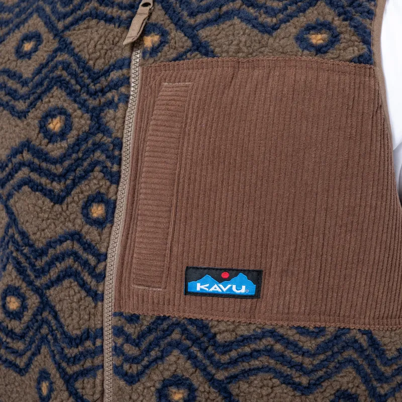 Kavu Cooper Fleece Vest Walnut Mountain-7