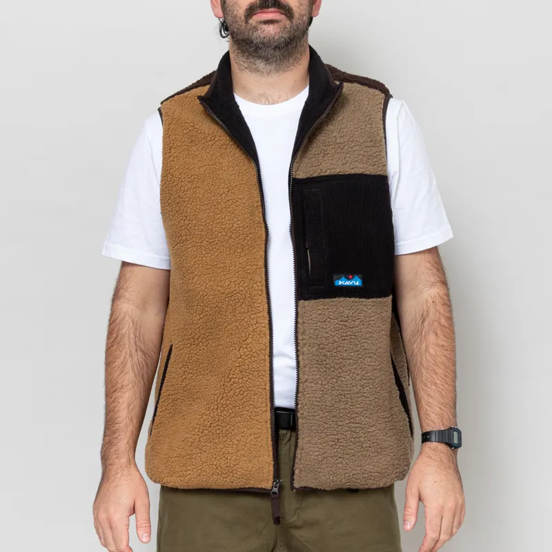 Kavu Cooper Fleece Vest Wild Wood Block-1