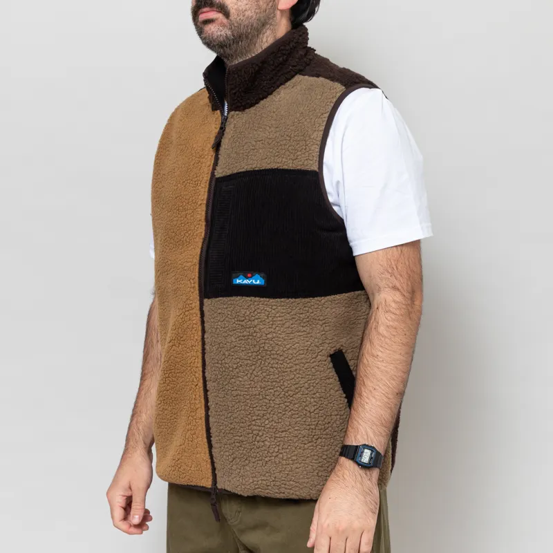 Kavu Cooper Fleece Vest Wild Wood Block-2