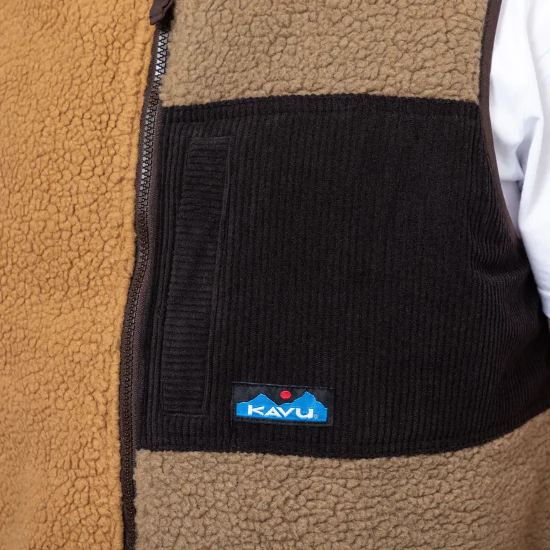 Kavu Cooper Fleece Vest Wild Wood Block-7