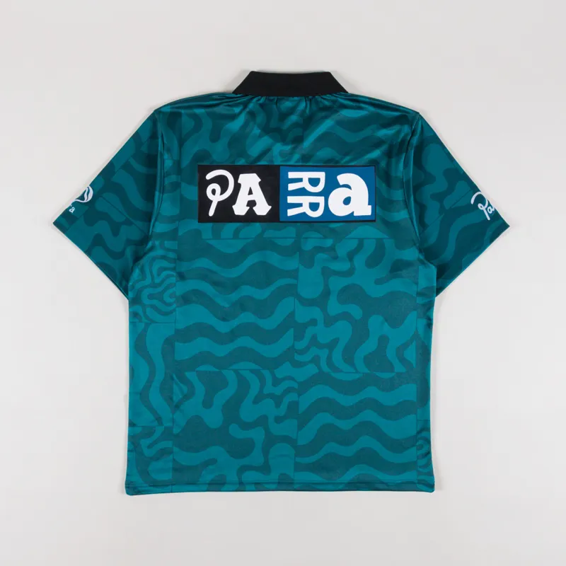 By Parra Sports Flage Polo Shirt Deep Sea Green-1