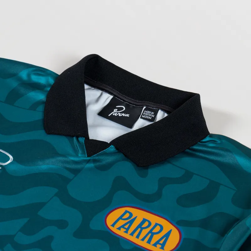 By Parra Sports Flage Polo Shirt Deep Sea Green-4