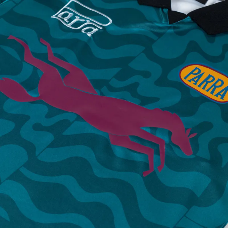 By Parra Sports Flage Polo Shirt Deep Sea Green-8