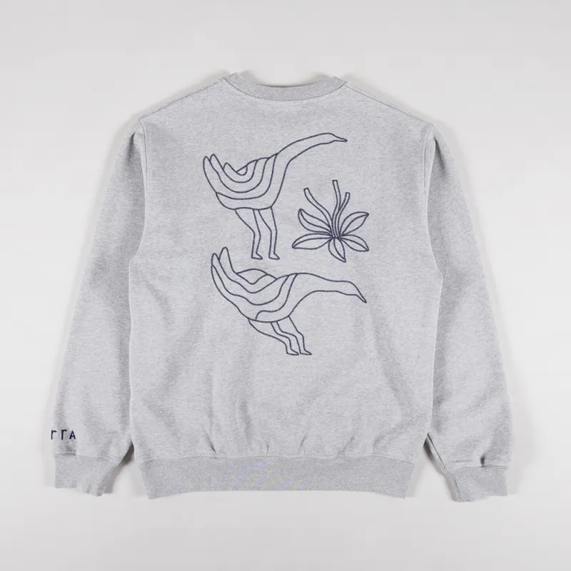 By Parra Mens Duck Attack Crewneck Sweatshirt Heather Grey