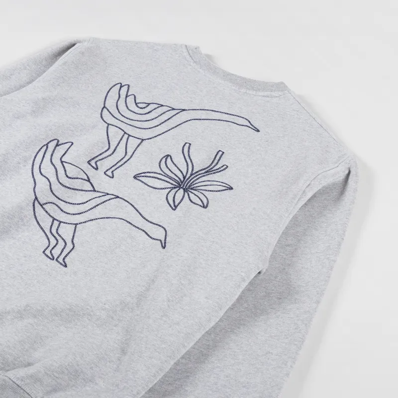 By Parra Duck Attack Crewneck Sweatshirt Heather Grey-2