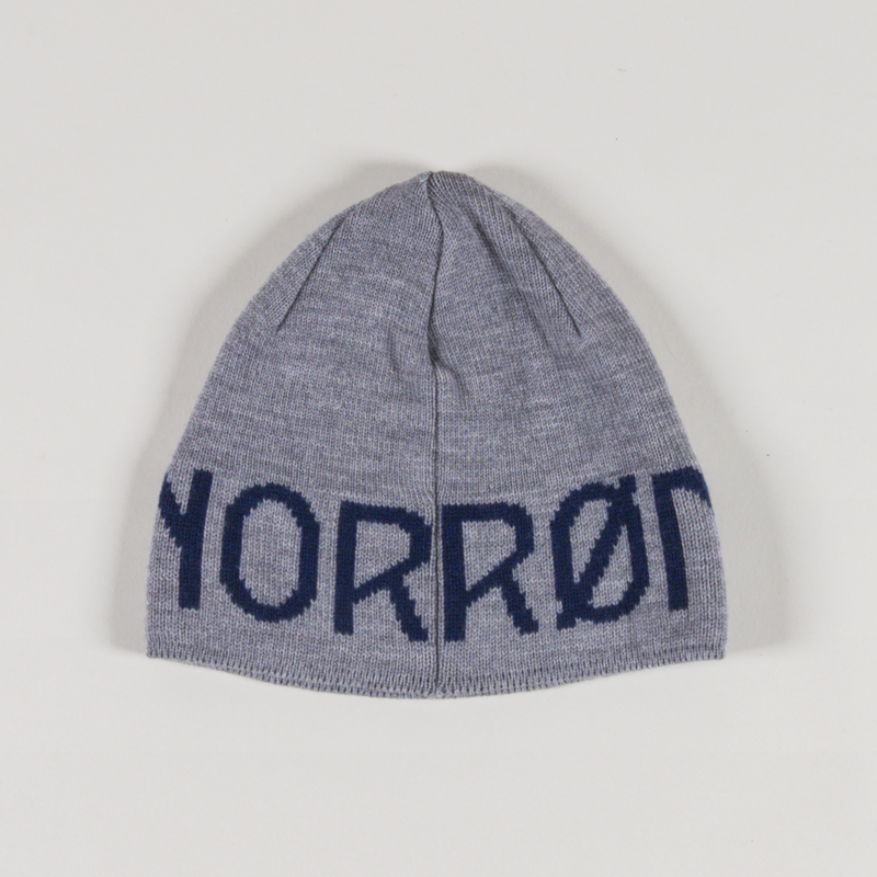 Norrona Mid MerinoULL Logo Beanie Grey Melange