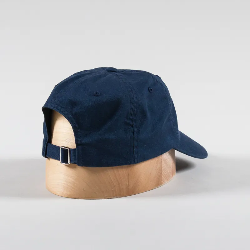 By Parra Mens Alien Head Logo 6 Panel Hat Cap Midnight Blue