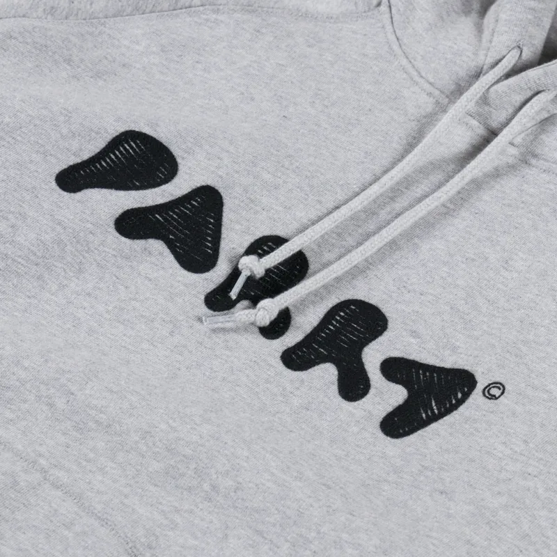 By Parra Blob Logo Hooded Sweatshirt Heather Grey-2