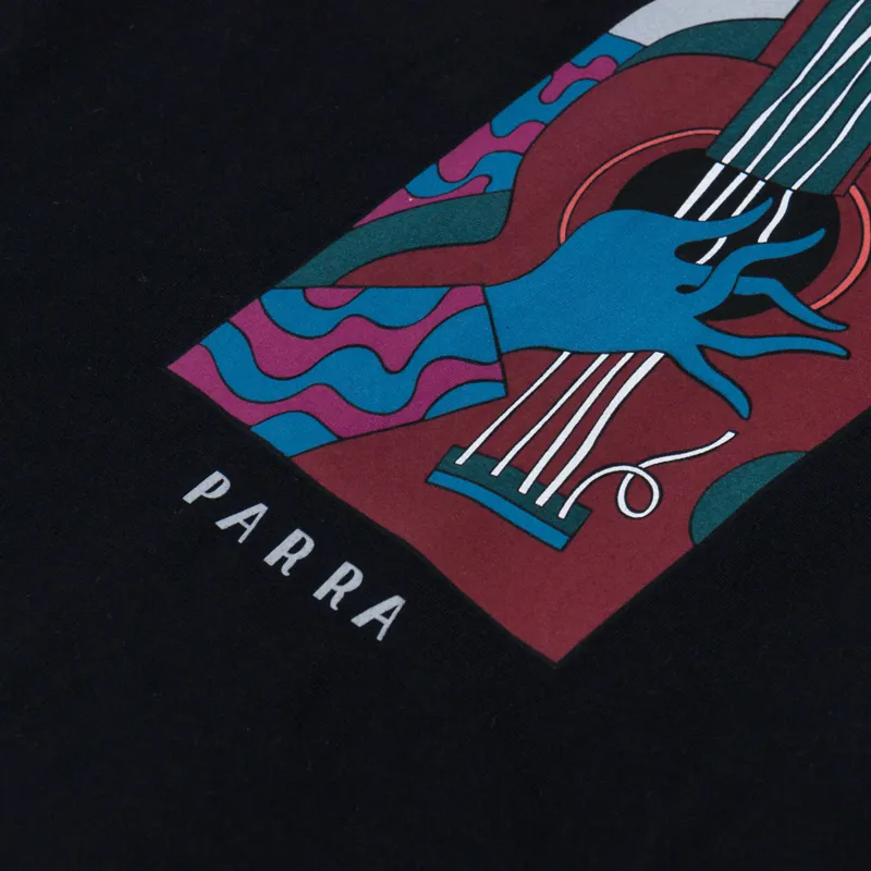 By Parra Mens Graphic Cheap Strings Artwork Tee T Shirt Black