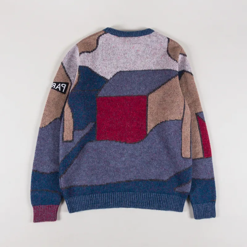 By Parra Your Street Knitted Pullover Blue-1
